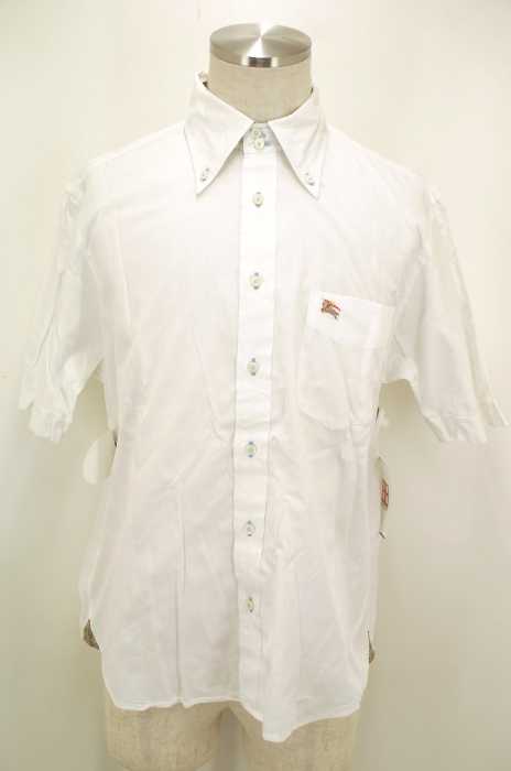 BURBERRY BLACK LABEL (バーバリーブラックレーベル) ノバチェック柄切替半袖ボタンダウンシャツ メンズ トップス