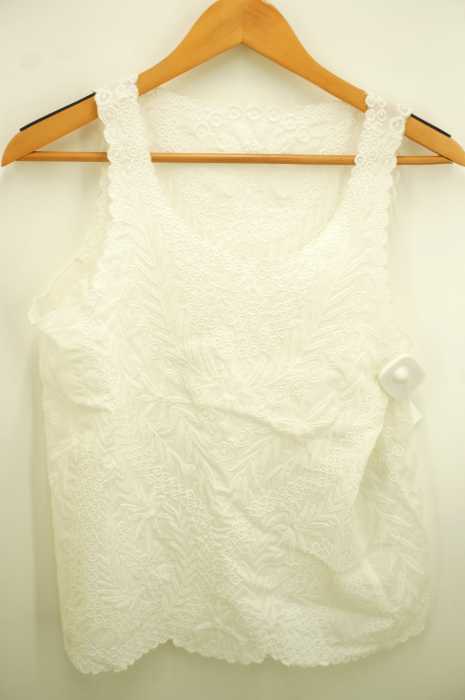 NOMBRE IMPAIR（ノンブルアンペール） コットンローン刺繍ノースリーブブラウス レディース トップス