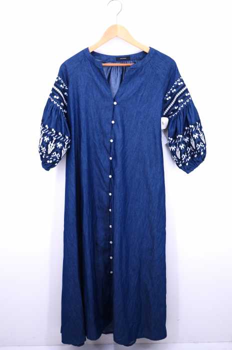 JEANASIS (ジーナシス) 17AW デニムエンブロイダリーワンピース レディース ワンピース