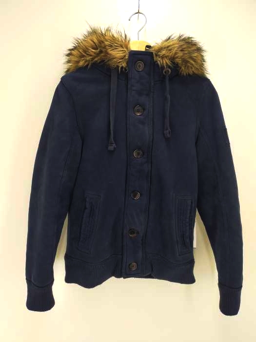 Abercrombie & Fitch（アバクロンビーアンドフィッチ） フェイクファー フーデッド 裏ボアジャケット メンズ アウター