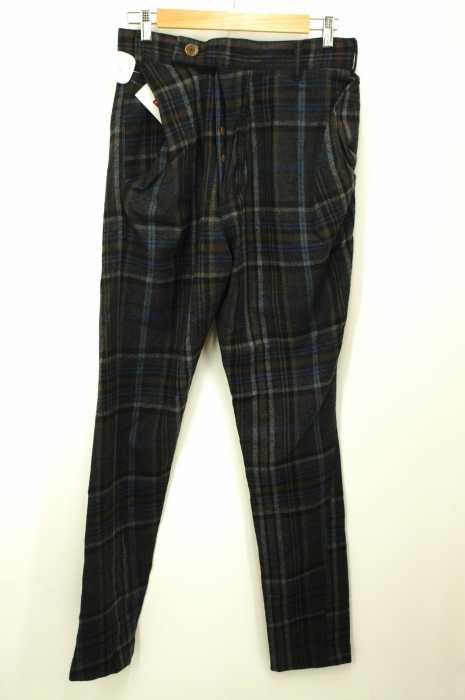 Vivienne Westwood MAN （ヴィヴィアンウエストウッドマン） ALCOHOLIC TROUSERS チェック柄ブリティッシュテイストウールパン メンズ パンツ