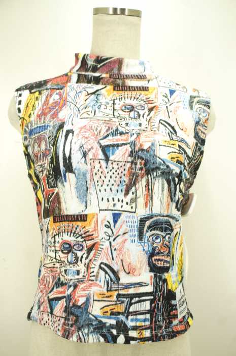 ROSE BUD （ローズバッド） PAINTING HI-NECK SLEEVELESS レディース トップス