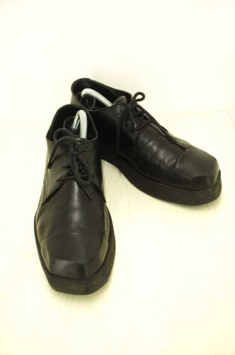 Yohji Yamamoto POUR HOMME （ヨウジヤマモトプールオム） 2001AW ラバーソール 変形トゥ CUIR LEATHER 日本製 メンズ シューズ