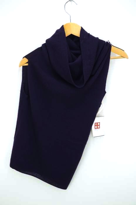 YOHJI YAMAMOTO+NOIR(ヨウジヤマモト プリュスノアール) ノースリーブタートルネックニット レディース トップス