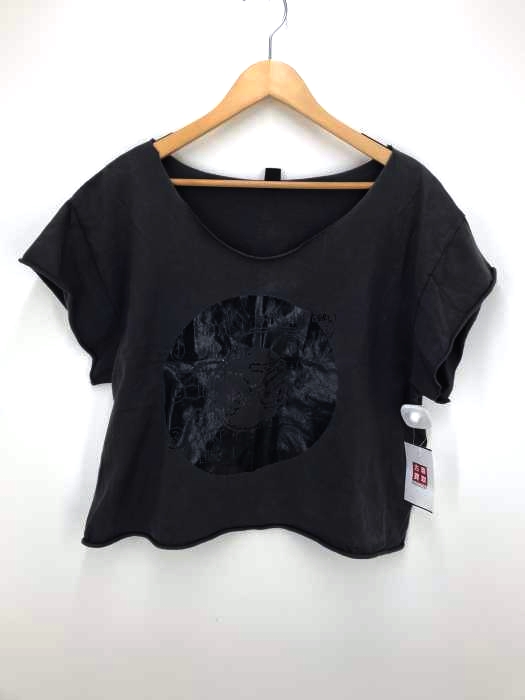 USED古着（ユーズドフルギ） カットオフ総柄半袖Tシャツ レディース トップス