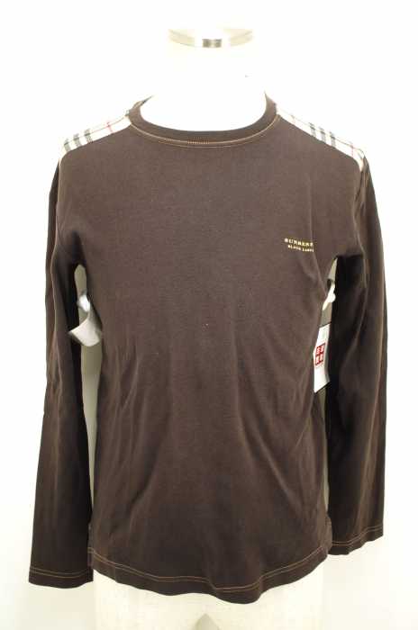 BURBERRY BLACK LABEL （バーバリーブラックレーベル） ノバチェック柄切替カットソー　ロンT メンズ トップス