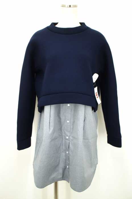 Adam et Rope' (アダムエロペ) スウェットコンビシャツワンピース レディース ワンピース