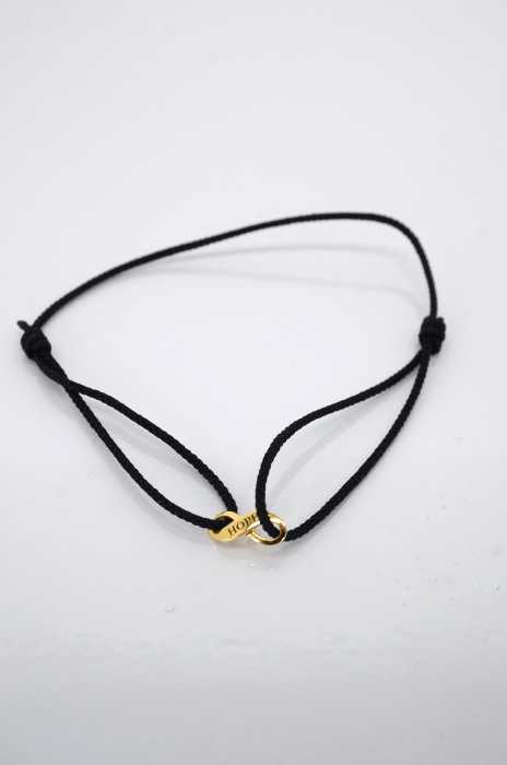 SYMPATHY OF SOUL(シンパシーオブソウル)(シンパシーオブソウル) K18 Infinity HOPE Cord Bracelet (インフィニティホープコードブレスレット) メンズ アクセサリー
