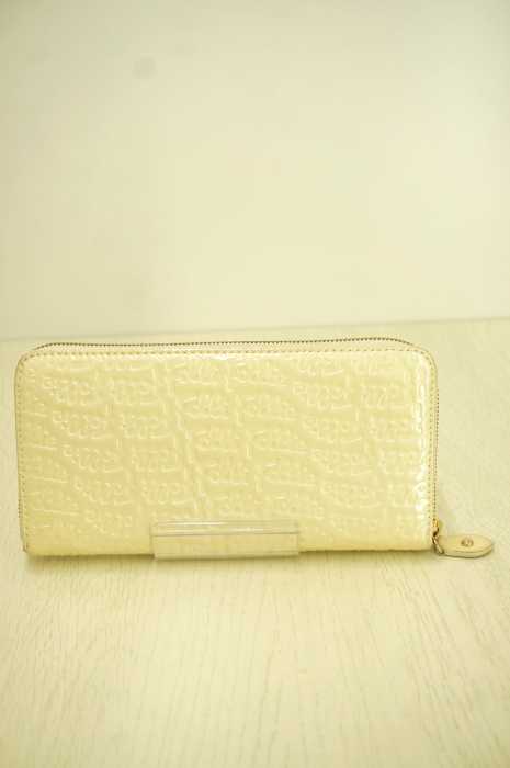 Folli Follie(フォリフォリ) モノグラム パテントレザー ラウンドジップロングウォレット レディース 財布・ケース