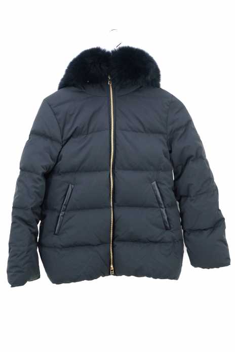 nano universe × 西川ダウン（ナノユニバース ニシカワダウン） 18AW フォックスファー フードショートダウン レディース アウター