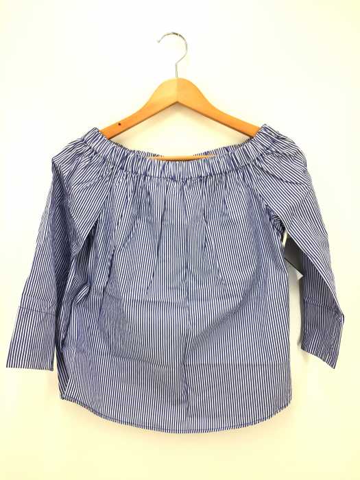 ZARA WOMAN(ザラ ウーマン) ストライプオフショルダーブラウス レディース トップス