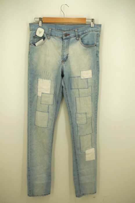 Cheap Monday チープマンデー 10ss Tight Very Repaired ツギハギデニムスキニーパンツ メンズ パンツ ブランド古着買取販売バズストア