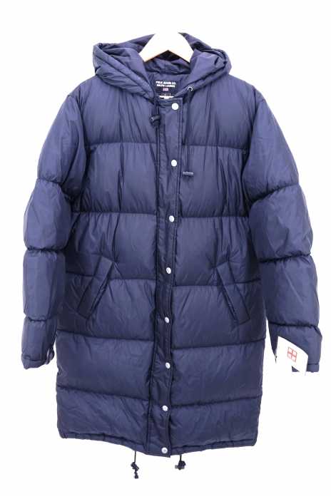 POLO JEANS COMPANY RALPH LAUREN （ポロジーンズカンパニーラルフローレン） バッグ裾プリント 比翼 フーデット ダウンコート メンズ アウター