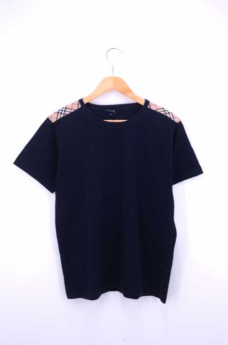 BURBERRY LONDON（バーバリーロンドン） ノバチェック柄切替 コットンクルーネックTee メンズ トップス