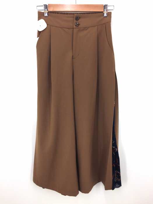axes femme（アクシーズファム） 19AW スカーフ柄切替ワイドパンツ レディース パンツ