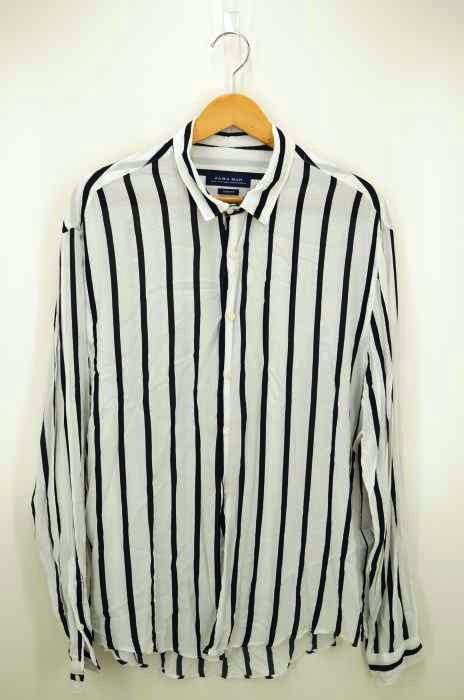 ZARA MAN（ザラマン） ストライプ柄 レーヨンシャツ メンズ トップス