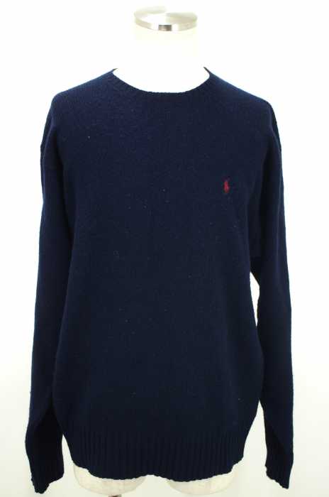 Polo by RALPH LAUREN (ポロバイラルフローレン) ワンポイント刺繍ウールニットセーター メンズ トップス