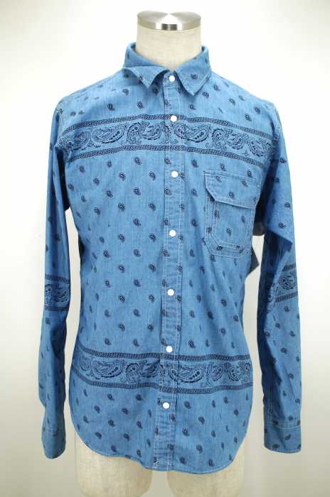 THE NORTH FACE PURPLE LABEL （ノースフェイスパープルレーベル） Chambray Paisley Print レギュラーカラーシャツ メンズ トップス