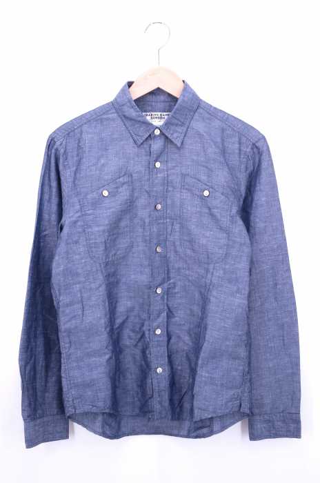 KATHARINE HAMNETT LONDON（キャサリンハムネットロンドン） リネン混ボタンシャツ メンズ トップス