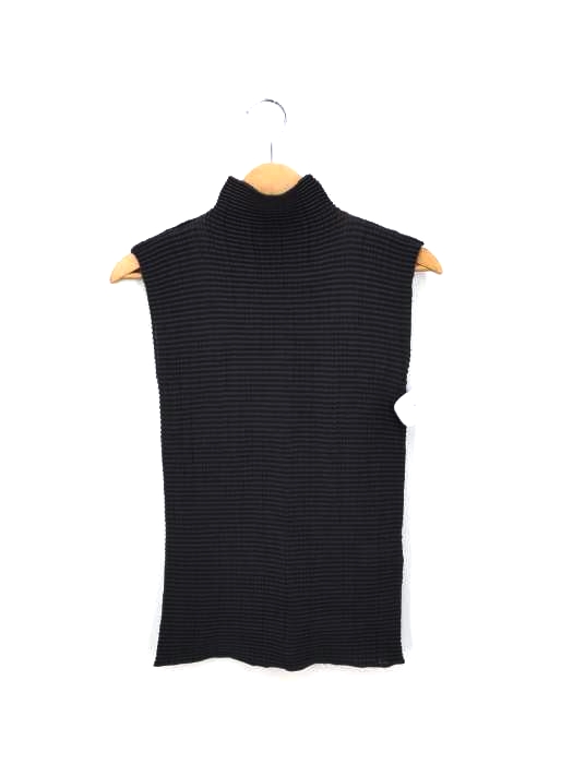 ISSEY MIYAKE（イッセイミヤケ） モックネックノースリーブプリーツブラウス レディース トップス