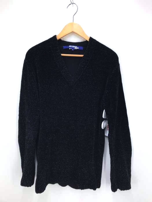 JUNYA WATANABE COMME des GARCONS MAN(ジュンヤワタナベコムデギャルソンマン) Vネックベロアラメニット メンズ トップス