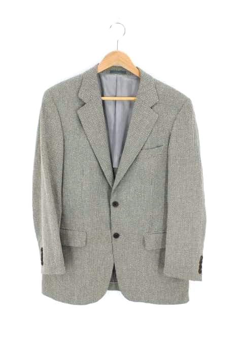 BURBERRY(バーバリー) シルク混 総柄ウールテーラードジャケット メンズ アウター