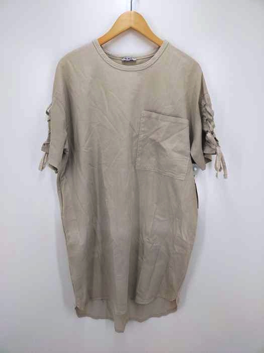 ZARA trafaluc(ザラトラファルック) ビッグポケット袖リボンツイルワイドワンピース レディース ワンピース