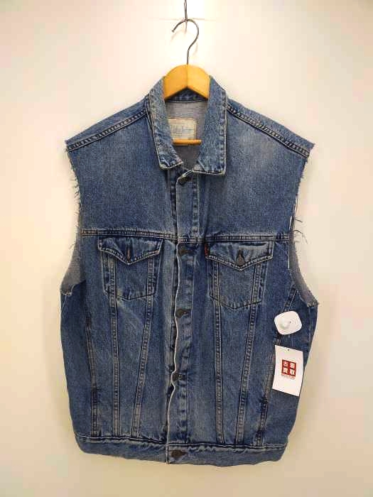 RITCHIE（フルギ） 袖切りっぱなし デニムベスト メンズ トップス