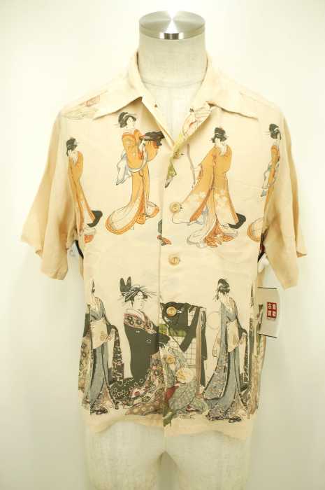 Kamehameha （カメハメハ） 15SS SUN SURF 歌麿の美人画柄開襟シャツ メンズ トップス
