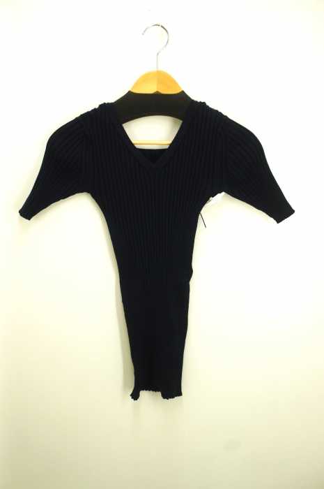 6（ROKU） BEAUTY＆YOUTH UNITED ARROWS（ロクビューティーアンドユースユナイテッドアローズ） RIB SHORT SLEEVE KNIT/リブニット レディース トップス