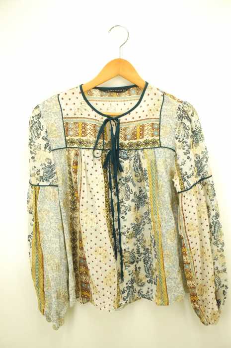ZARA WOMAN (ザラ ウーマン) シフォンボリューム袖BL レディース トップス