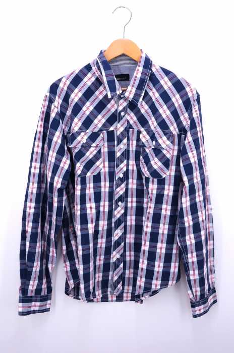 ZARA MAN （ザラマン） バイアスチェック柄 コットンボタンシャツ メンズ トップス