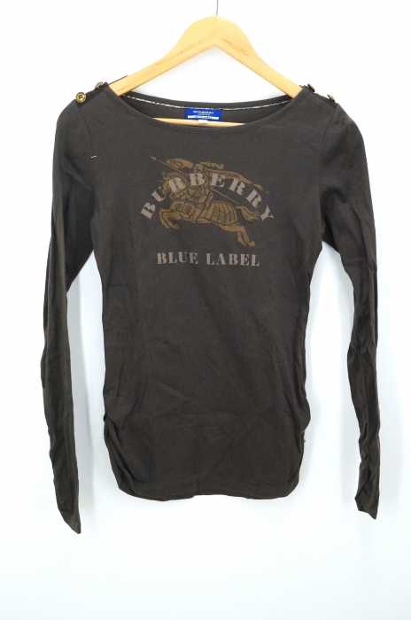 BURBERRY BLUE LABEL（バーバリーブルーレーベル） ロゴプリントクルーネックロンTee レディース トップス