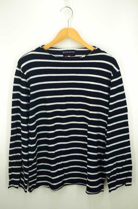 TIGRE BROCANTE（ティグルブロカンテ） 切りっぱなし加工 ムラ染めボーダーカットソー メンズ トップス