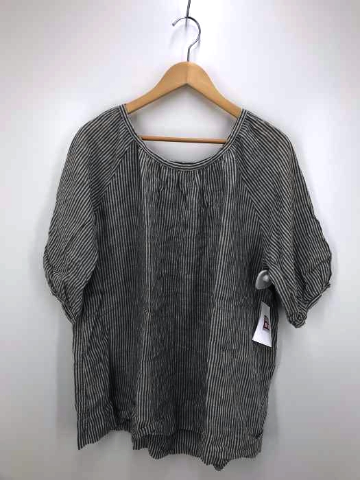 tumugu（ツムグ） リネンストライプブラウス レディース トップス