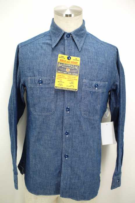 BUZZ RICKSONS(バズリクソンズ) BLUE CHAMBRAY WORK SHIRT 海軍シャツ メンズ トップス