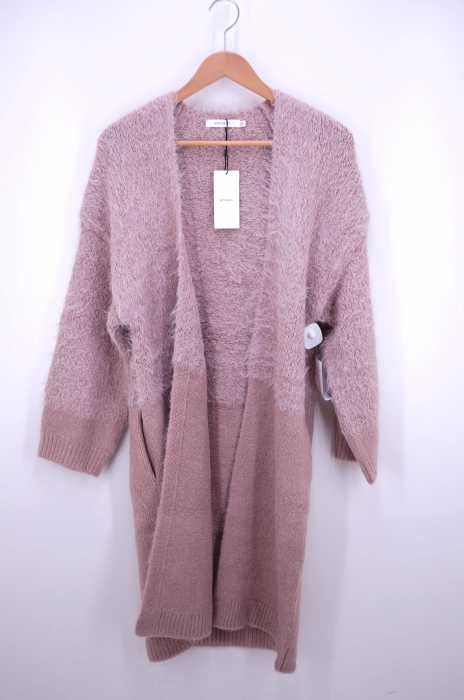 moussy （マウジー） HL BLOCK LONG KNIT CARDIGAN レディース トップス