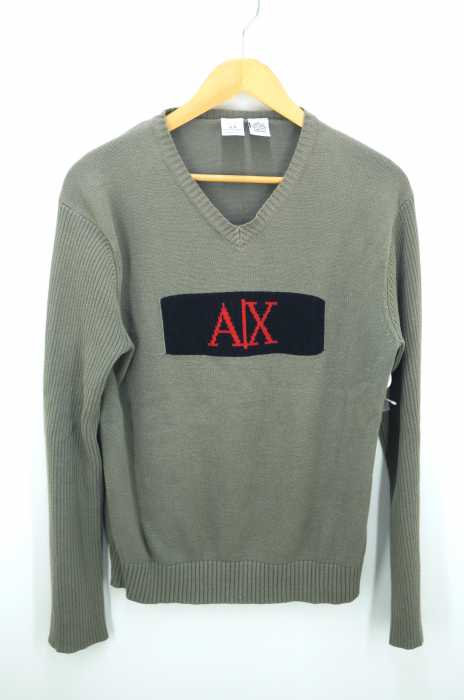 ARMANI EXCHANGE（アルマーニエクスチェンジ） ロゴプリントVネックニット メンズ トップス