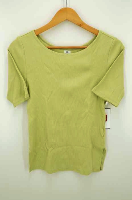 illi edited by KBF（イリ ケービーエフ） リネンMIXリブボートネックTシャツ レディース トップス