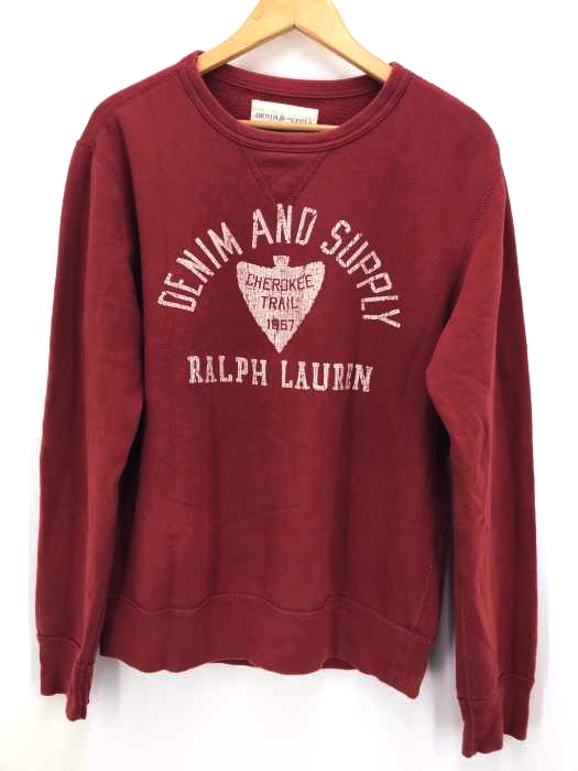 DENIM&SUPPLY RALPH RAUREN（デニムアンドサプライラルフローレン） フロントプリントクルーネックスウェット メンズ トップス