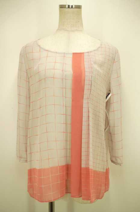 INDIVI（インディヴィ） 格子柄プリントブラウスプルオーバー レディース トップス