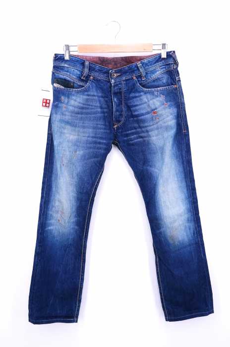 DIESEL （ディーゼル） IAKOP used加工ストレッチストレート ブルーデニム メンズ パンツ