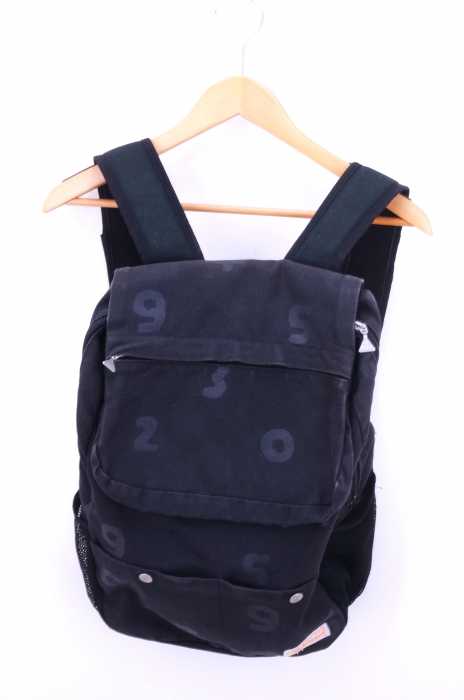 SOU SOU le coq sportif（ソウソウルコックスポルティフ ） 帆布  濡羽色  ラバープリント総柄 バックパック メンズ バッグ
