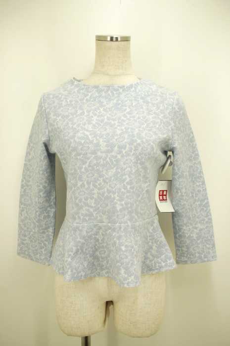 OFUON （オフオン） フラワージャガードペプラムカットソー レディース トップス