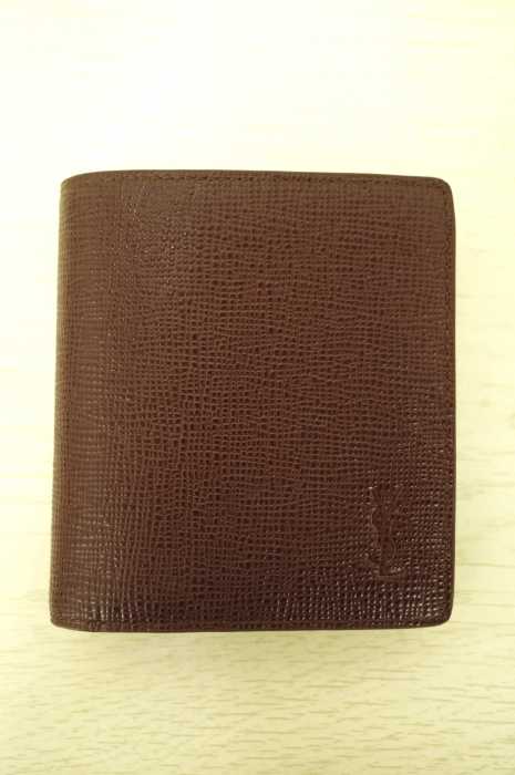 Yves Saint Laurent （イヴサンローラン） レザー二つ折りウォレット 財布 レディース ファッション雑貨