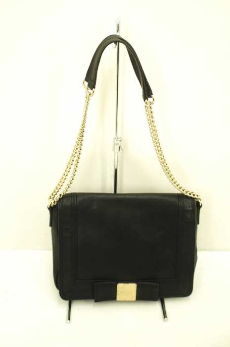 Kate spade（ケイトスペード） 2way ロゴメタルプレート装飾 チェーンストラップ レザーショルダーバッグ レディース バッグ