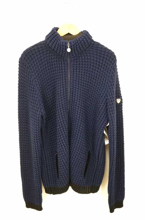 EMPORIOARMANI7 （エンポリオアルマーニセブン） ジップアップ スタンドカラー ニット メンズ アウター
