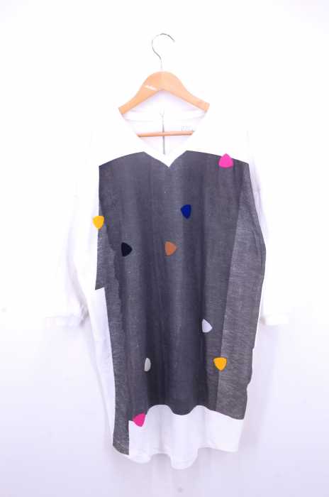 spoken words project（スポークンワーズプロジェクト） ダイヤフェルト刺繍 ワイドシルエットスウェットワンピース レディース ワンピース