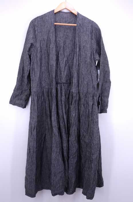 nest Robe （ネストローブ） 製品染め ウエストギャザー切替 ラップリネンワンピース レディース ワンピース