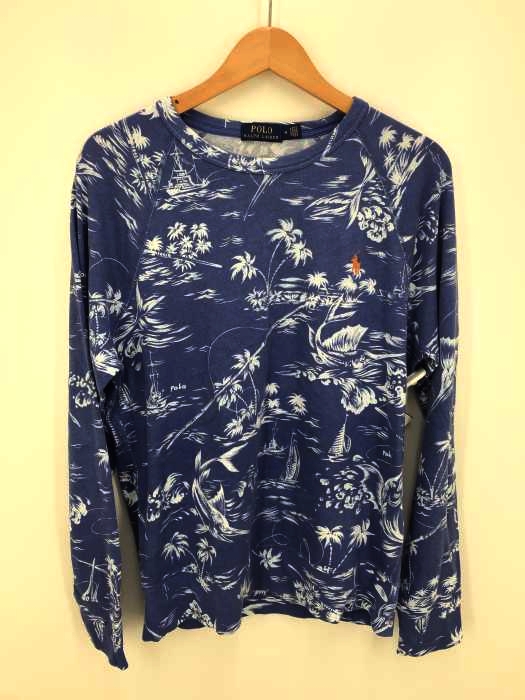 POLO RALPH LAUREN（ポロラルフローレン） 胸ロゴ刺繍総柄ロングスリーブTシャツ メンズ トップス